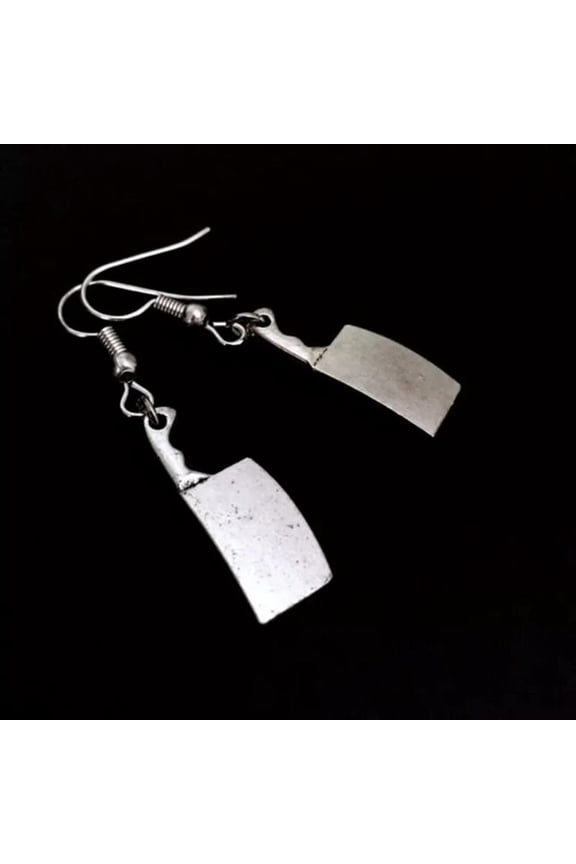 Fake Knife Shaped Drop Dangle Earrings for Mens Women Jewelry A Pair