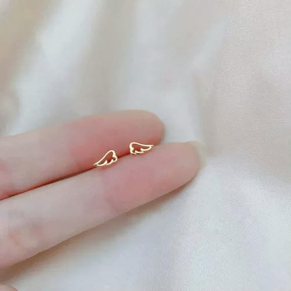 HOOUN Fashion 925 Silver Small Rabbit Moon Heart Zircon Ear Stud Hoop Earrings Women-#9
