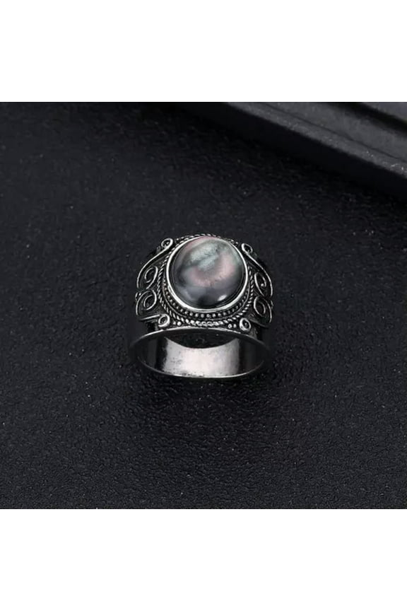 Handmade Abalone Shell Statement Ring for Men Women Party Jewelry Gift Size 6-11-7-1#