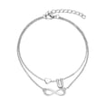 thumbnail image 1 of HOOUN Fashion Ankle Chain Simple INS Style Alloy Letter Heart Bracelet Foot Jewelry&-U, 1 of 9