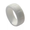 thumbnail image 1 of HOOUN Fashion Couple Silicone Wedding Ring Men's Sport Rubber Band Ring 8mm 8-13# Size-white-12, 1 of 9