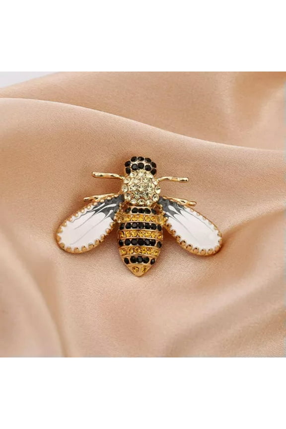 Fashion Crystal Enamel Insect Bee Brooch Pin Corsage Women Wedding Jewelry Gifts-#5