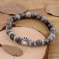 thumbnail image 1 of HOOUN Fashion Dog Paw Print Bracelet Rainbow 7 Chakra Energy Healing Beads Bracelets-252-5, 1 of 9