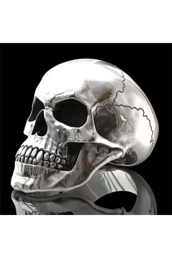 Fashion Gothic Mens Skull Bones Biker Ring Men Stainless Steel Jewelry Size 6-13-8-#1