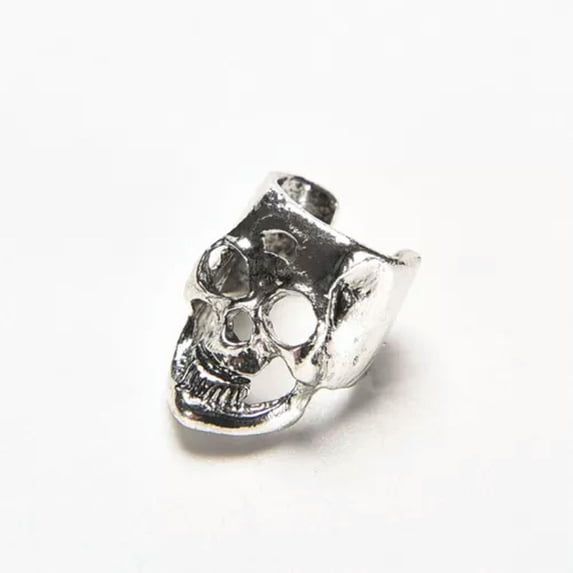 HOOUN Fashion Gothic Punk Vintage Skull Ear Cuff Wrap Clip on Earring No PiercinY-lq_-1 PC/Silver