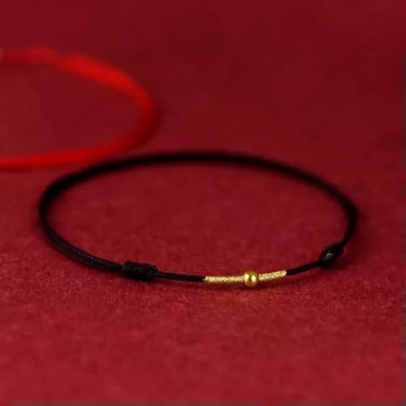 HOOUN Fashion Handmade Bracelet Red Rope Lucky Bangle Women Men Best Bracelet Anklwi@-Bracelet-Black