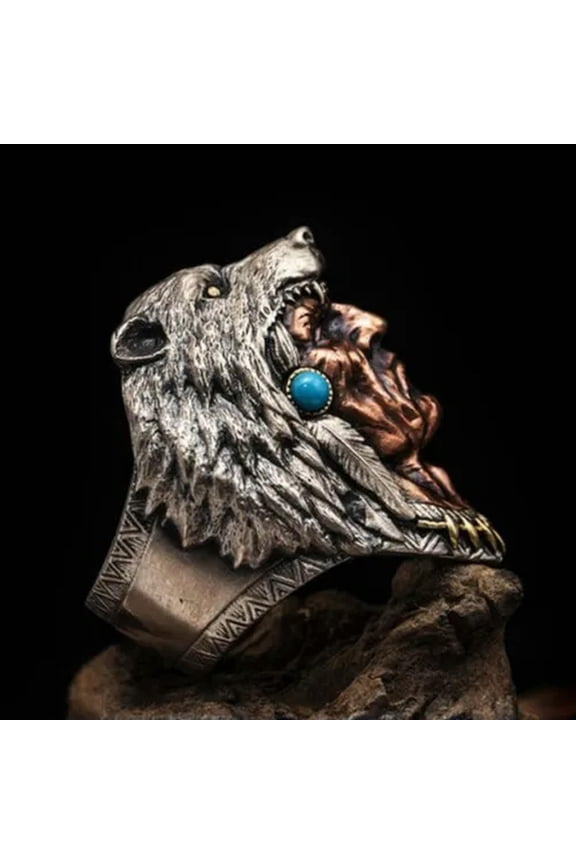 Fashion Hip Hop Heavy Ring Gothic Punk Skull Rings Men Party Jewelry Size 6-13-11-Style 1