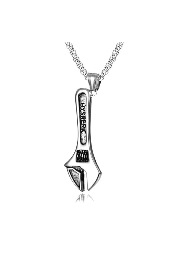 Fashion Jewelry Mini Wrench Pendant Long Chain Necklace Stainless Steel Gift