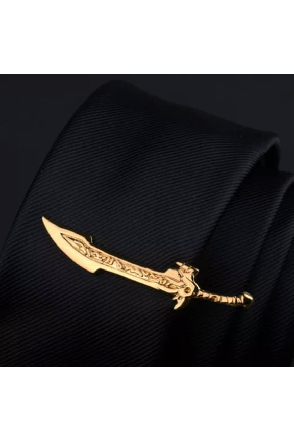 Fashion Metal Men Tie Clip Bar Necktie Pin Clasp Clamp Wedding Party Gift Jewely-Dragon bird knife