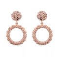 thumbnail image 1 of HOOUN Fashion Punk Gold Metal Dangle Earrings Jewelry Geometric Big Drop Earrings-Rose Gold, 1 of 2