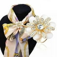 thumbnail image 1 of HOOUN Fashion Scarf Ring Heart Butterfly Flower Women Solid Buckle Brooch Clips Gift, 1 of 6