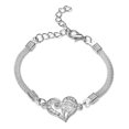 thumbnail image 1 of HOOUN Fashion Women 925 Silver Crystals Bracelet Butterfly Cross Evil Eye Love 0960-10, 1 of 2
