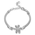 thumbnail image 1 of HOOUN Fashion Women 925 Silver Crystals Bracelet Butterfly Cross Evil Eye Love 0960-3, 1 of 2