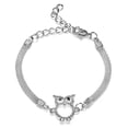 thumbnail image 1 of HOOUN Fashion Women 925 Silver Crystals Bracelet Butterfly Cross Evil Eye Love 0960-4, 1 of 2