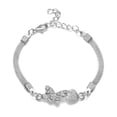 thumbnail image 1 of HOOUN Fashion Women 925 Silver Crystals Bracelet Butterfly Cross Evil Eye Love 0960-6, 1 of 2
