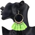 thumbnail image 1 of HOOUN Fashion Women Creative BOHO Style Tassel Line Hollow Circle Shape Earrings 0020-3, 1 of 6