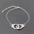thumbnail image 1 of HOOUN Fashion Women Creative Jewelry Bracelet Retro Handcuffs Freedom Wrist Chain 0570-Silver, 1 of 9