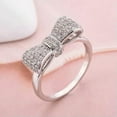 thumbnail image 1 of HOOUN Fashion Women Jewelry 925 Silver White zirconia Ring Wedding Bridal Gift Sz 5-11-#10-5, 1 of 4