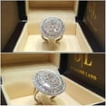 thumbnail image 1 of HOOUN Fashion Women Jewelry 925 Silver White zirconia Ring Wedding Bridal Gift Sz 5-11-#2-8, 1 of 9