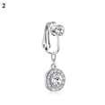 thumbnail image 1 of HOOUN Faux Body Piercing Jewelry Clip on Belly Button Navel Rings Fake Belly Piercing-2, 1 of 9