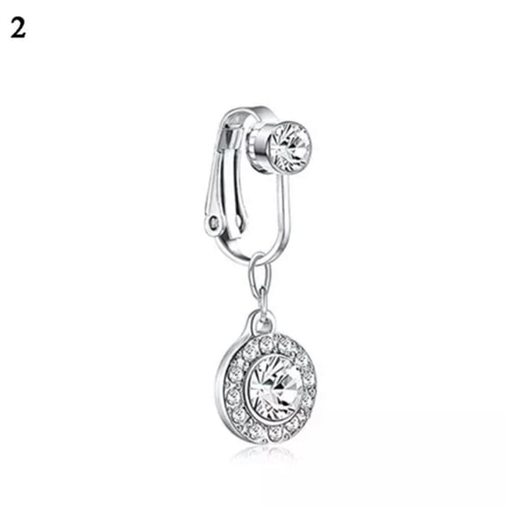 HOOUN Faux Body Piercing Jewelry Clip on Belly Button Navel Rings Fake Belly Piercing-2
