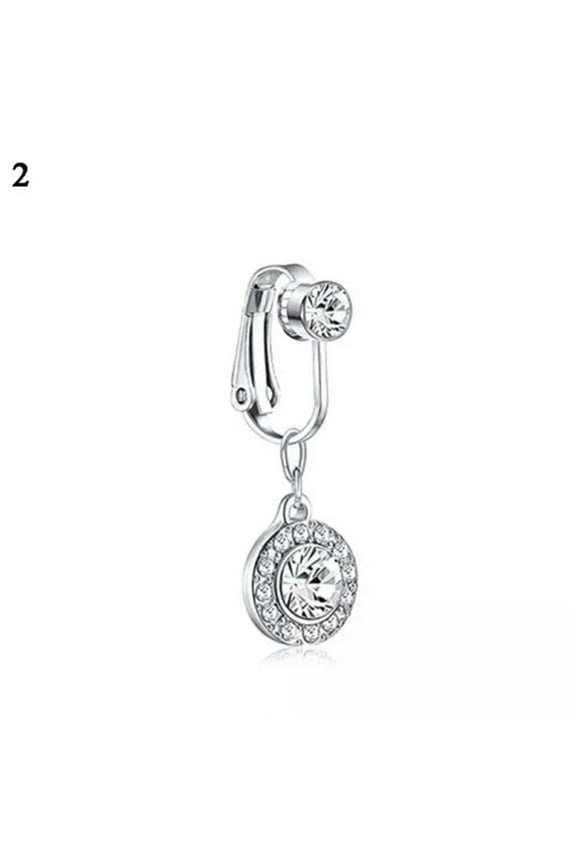 Faux Body Piercing Jewelry Clip on Belly Button Navel Rings Fake Belly Piercing-2