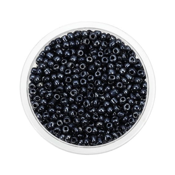 HOOUN Glass Beads 3-4MM Diy Jewelry Spacer Beads Tassel Beads Bracelet Accessories-Black-3mm/3000pcs/95g