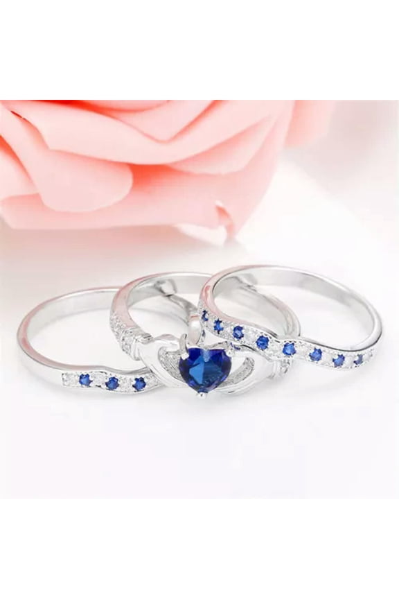 Gorgeous 925 Silver Cubic Zirconia Rings Women Wedding Bride Jewelry Size 6-10-#10-10