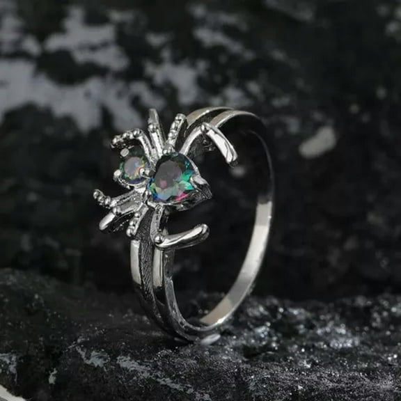 HOOUN Gorgeous 925 Silver Oval Cut Cubic Zircon Ring Women Jewelry Size 6-10-8-Style 2