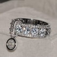 thumbnail image 1 of HOOUN Gorgeous Women 925 Silver Filled Wedding Band Ring Oval Cut Cubic Zircon Sz 6-10-#1-4, 1 of 4