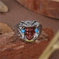 thumbnail image 1 of HOOUN Gothic Punk Stainless Steel Men Ring Skull Rings Party Band Jewelry Size 6-12-11-Style 4, 1 of 5
