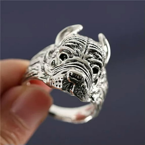 HOOUN Gothic Punk Stainless Steel Men Ring Skull Rings Party Band Jewelry Size 6-12-7-Style 2