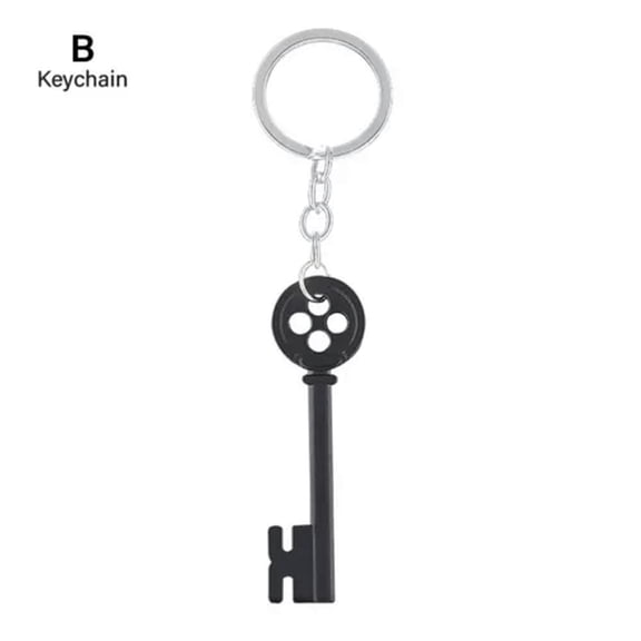 HOOUN Halloween Metal Key Skeleton Props Neil Gaiman Black Treasure Chest Key Neckl:yq-B