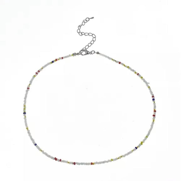 HOOUN Handmade 3pcs Tiny Seed Beads String Boho Choker Beaded Jewelry Necklace-04