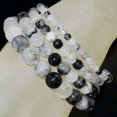 thumbnail image 1 of HOOUN Handmade Natural Healing 4mm 6mm 8mm 10mm Gemstone Round Beads Stretch Bracelet -10mm-03 Tourmaline Quartz, 1 of 3