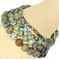 thumbnail image 1 of HOOUN Handmade Natural Healing 4mm 6mm 8mm 10mm Gemstone Round Beads Stretch Bracelet -6mm-08 African Turquoise, 1 of 3
