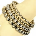thumbnail image 1 of HOOUN Handmade Natural Healing 4mm 6mm 8mm 10mm Gemstone Round Beads Stretch Bracelet -6mm-26 Pyrite, 1 of 3