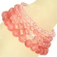 thumbnail image 1 of HOOUN Handmade Natural Healing 4mm 6mm 8mm 10mm Gemstone Round Beads Stretch Bracelet -8mm-06 Cherry Quartz, 1 of 3