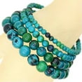thumbnail image 1 of HOOUN Handmade Natural Healing 4mm 6mm 8mm 10mm Gemstone Round Beads Stretch Bracelet -8mm-21 Chrysocolla, 1 of 3