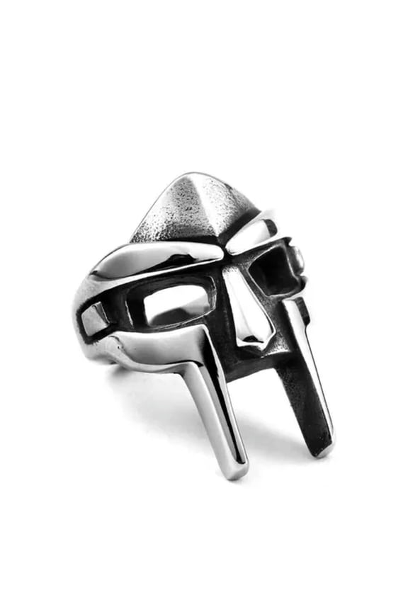 Hero Helmet Zorro Mask Ring Stainless Steel Men's Spartan Mask Biker Punk Ring-11