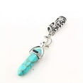 thumbnail image 1 of HOOUN Hexagonal Stone Crystal Pillar Braid Bunch Tube Pipe Hair Accessories Ornament-Moon-Turquoise, 1 of 9