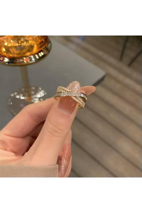 High-End Light Luxury Ring Cold Style Niche Design Simple Fashionable Ring-_-A1