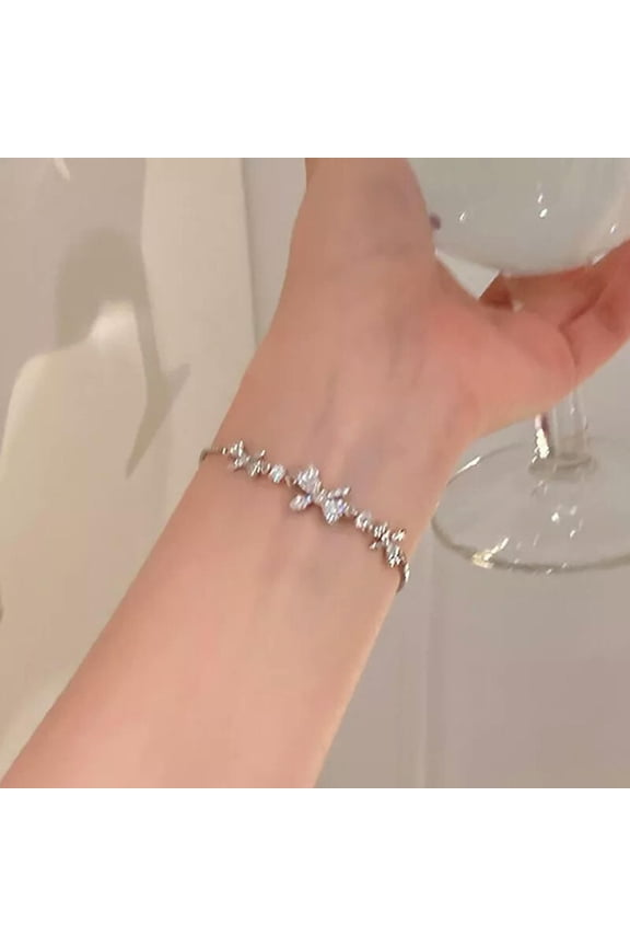 Korea Bracelet For Women Girls Fashion Crystal Chain Bracelet Jewelry Party G-yy