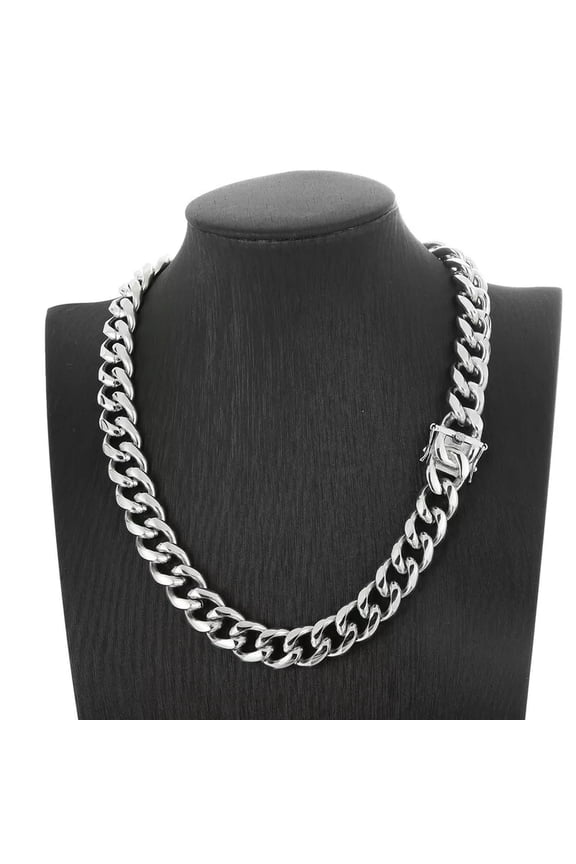 Large 15mm 24'' Men's Cool Stainless Steel Chunky Curb Link Necklace Chain Gifts