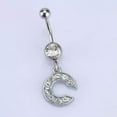 thumbnail image 1 of HOOUN Letters A-Z Charming Body Piercing Crystal Rhinestone Navel Belly Button Ring-C, 1 of 9