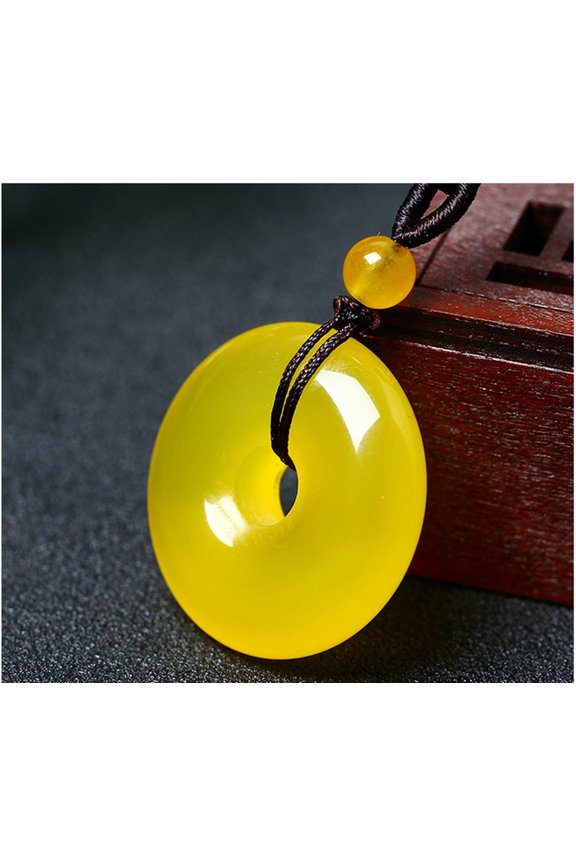 Longma Jewelry Red Agate Round Pendant Necklace for Men and Women Couples-4