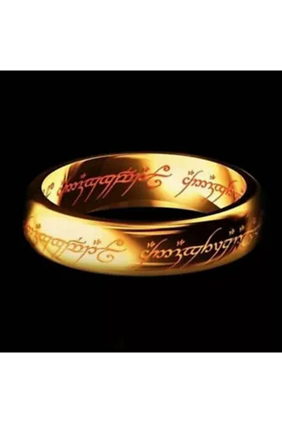 Lord of the Rings The One Ring Power Band 6mm Unisex Stainless Steel Size 6-13-Gold-6-4mm