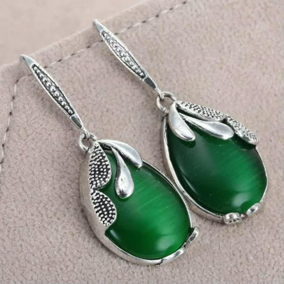 HOOUN Lots Fashion Women 925 Silver Stud Crystal Drop Hoop Earrings Wedding Party Gift-#68