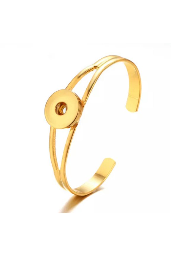 Lots Style Drill Snap Bangle Bracelet Fit 18mm Chunk Charm Snap Button Jewelry -#17