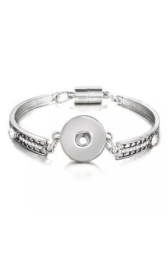 Lots Style Drill Snap Bangle Bracelet Fit 18mm Chunk Charm Snap Button Jewelry -#28